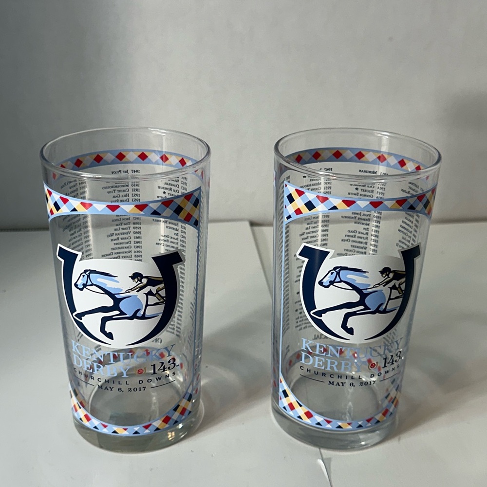 Kentucky Derby Glasses‎ Official Mint Julep Churchill Downs Horse Racing 2017-